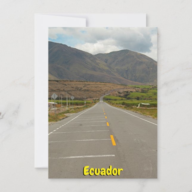 Panamerican Highway, Ecuador Karte (Vorderseite)