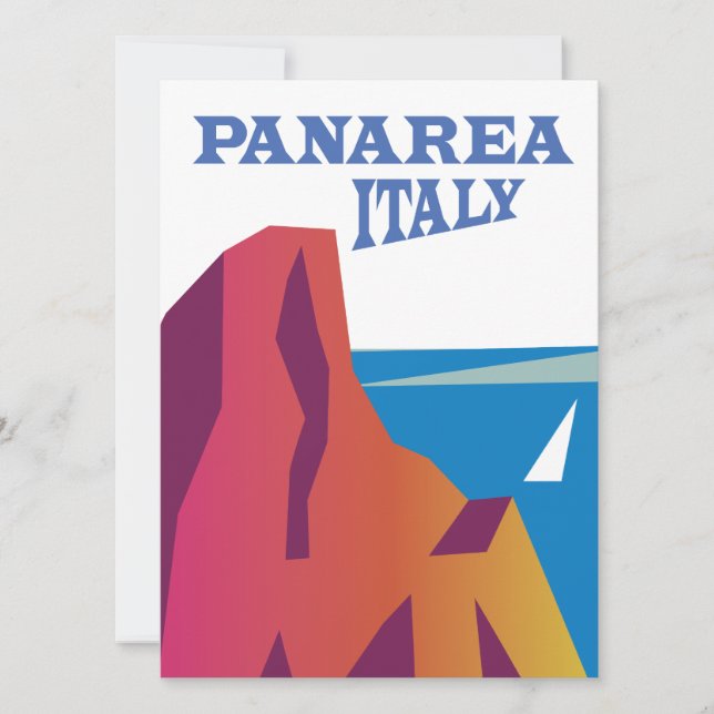 Panarea Italien Vintages Segel-Poster (Vorderseite)