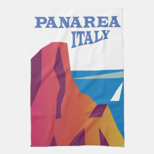 Panarea Italien Vintages Segel-Poster Geschirrtuch