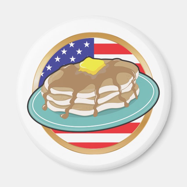Pancake American Flag Magnet (Vorne)