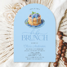 Pancake Baby Brunch Blueberry Babydusche Einladung