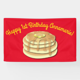 Pancake Birthday Party Flapjack Niedliche Kinder Banner