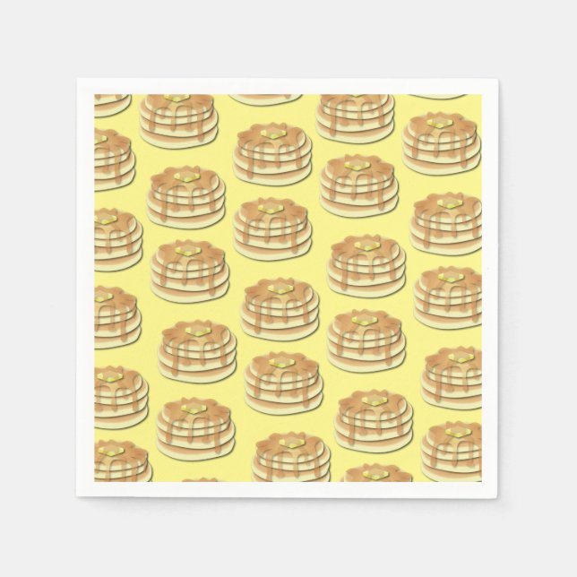 Pancake Birthday Party Flapjack Niedliche Kinder Serviette (Vorderseite)