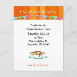 Pancake Breakfast Fundraiser Einladung