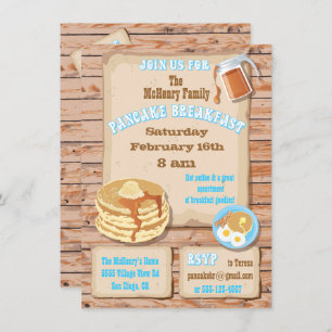 Pancake Breakfast Party Einladungen