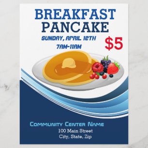 Pancake Breakfast-Veranstaltung Flyer