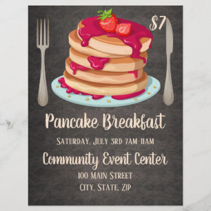 Pancake Breakfast Werbeaktion Flyer