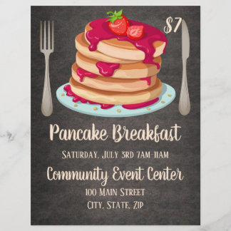 Pancake Breakfast Werbeaktion Flyer