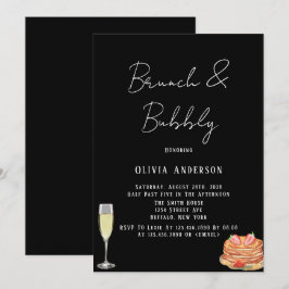 Pancake Brunch & Bubbly Krawatte Invita Einladung