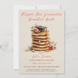 Pancake Brunch Graduation Celebration Invitation Einladung