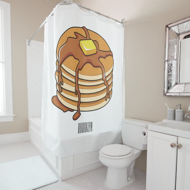 Pancake Cartoon Duschvorhang (Beispiel)