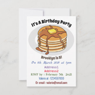 Pancake Cartoon Einladung