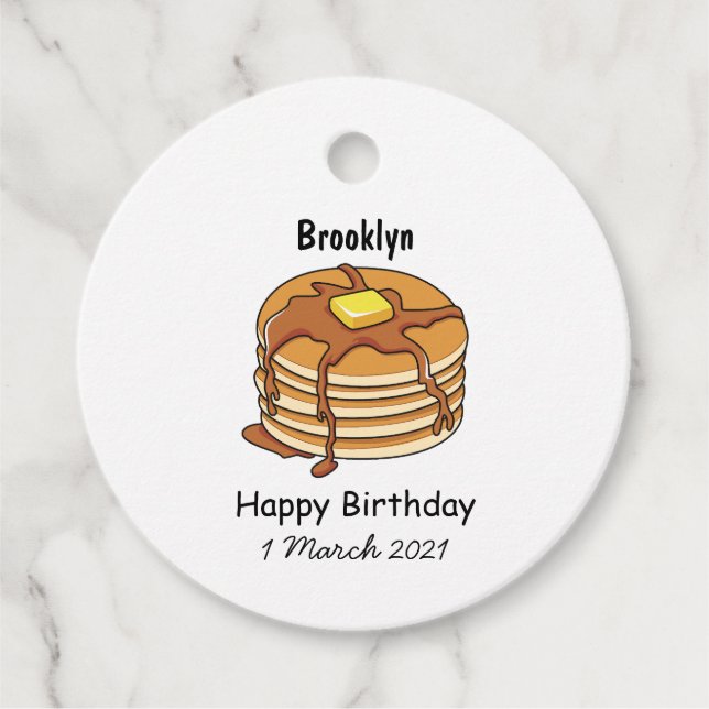 Pancake Cartoon Geschenkanhänger (Vorderseite)