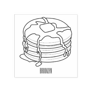 Pancake Cartoon Gummistempel