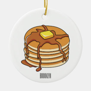 Pancake Cartoon Keramik Ornament