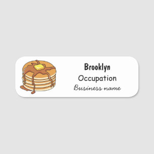 Pancake Cartoon Namensschild