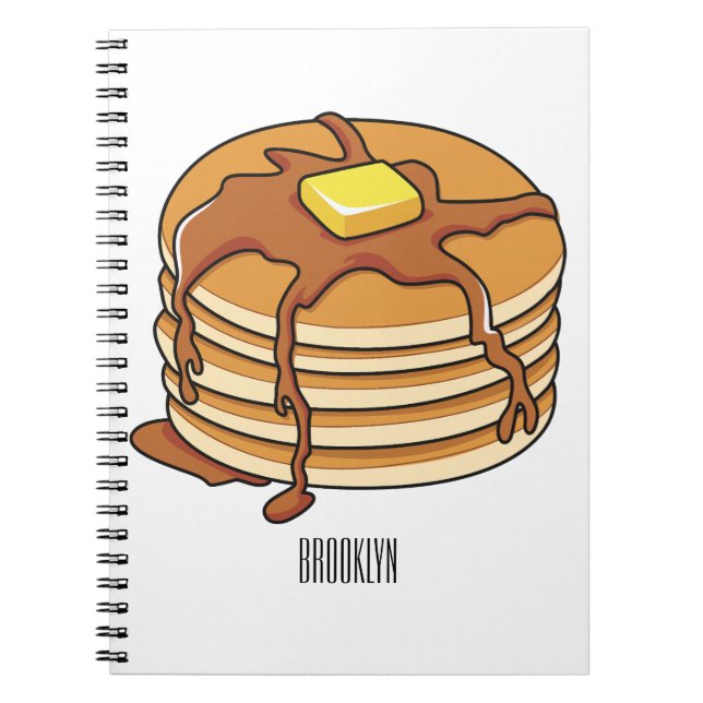 Pancake Cartoon Notizblock (Vorderseite)