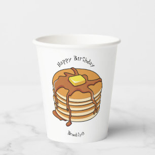 Pancake Cartoon Pappbecher
