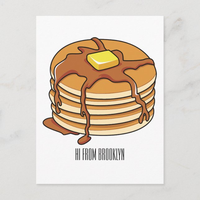 Pancake Cartoon Postkarte (Vorderseite)
