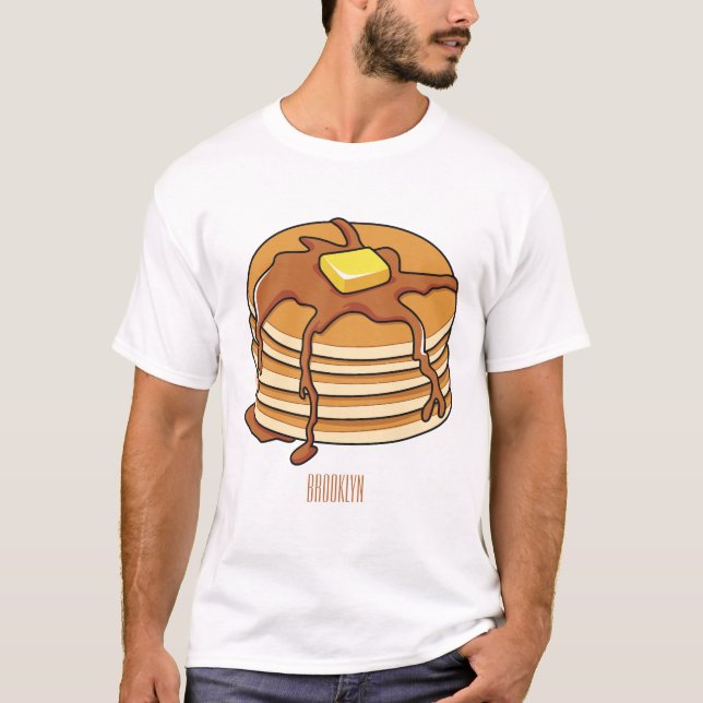 Pancake Cartoon T-Shirt (Vorderseite)