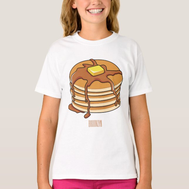 Pancake Cartoon T-Shirt (Vorderseite)