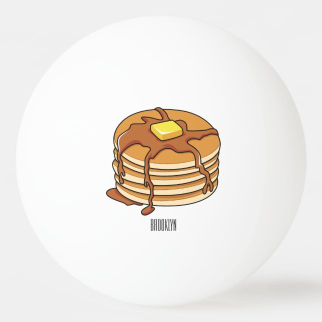 Pancake Cartoon Tischtennisball (Vorderseite)