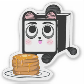 Pancake der Panda-Aufkleber  Aufkleber