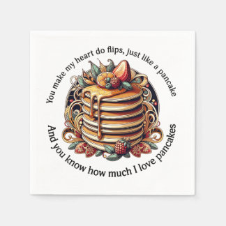 Pancake Drehe Liebe Napkins Serviette