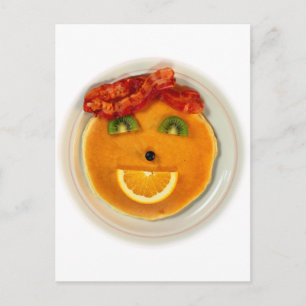 PANCAKE FACE DIETITISCH POSTKARTE