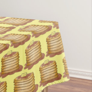 Pancake Flapjacks Johnnycakes Sirup Frühstück Küch Tischdecke