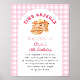 Pancake Frühstück 1. Geburtstag Zeitschrift Kapsel Poster