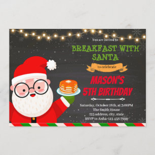 Pancake-Frühstück mit Santa Party Einladung