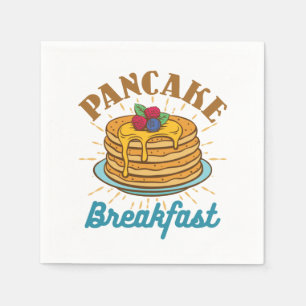 Pancake Frühstück Vintag Pancakes Lover Serviette