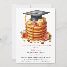 Pancake Graduation Breakfast Celebration Einladung