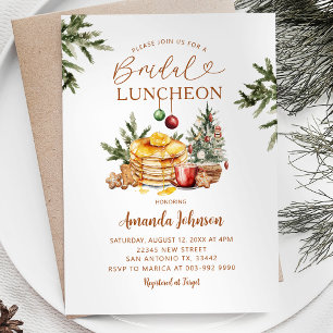 Pancake Hot Cocoa Weihnachts-Party Bridal Luncheon Einladung