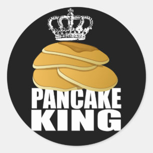 Pancake King Runder Aufkleber