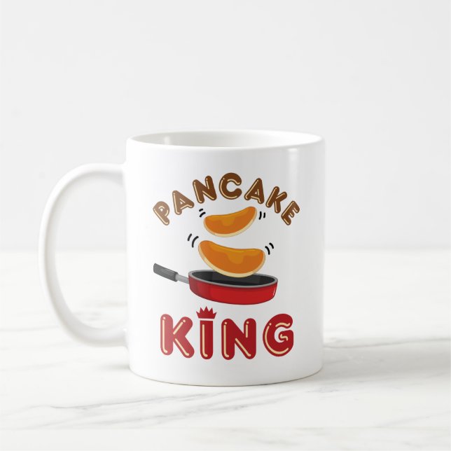 Pancake King Samstag Morgen Pancakes Kaffeetasse (Links)