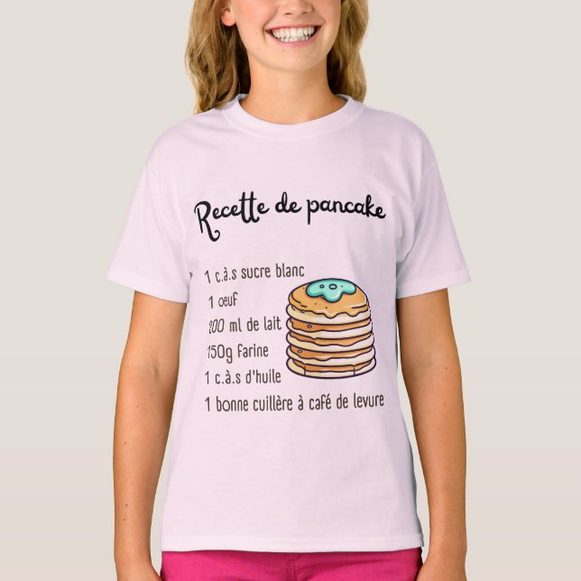 Pancake Konditorei Rezept Kinder Teens Backen T -  T-Shirt (Vorderseite)