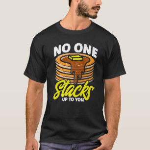 Pancake-Liebhaber-Kinder Niemand stapelt sich bis T-Shirt