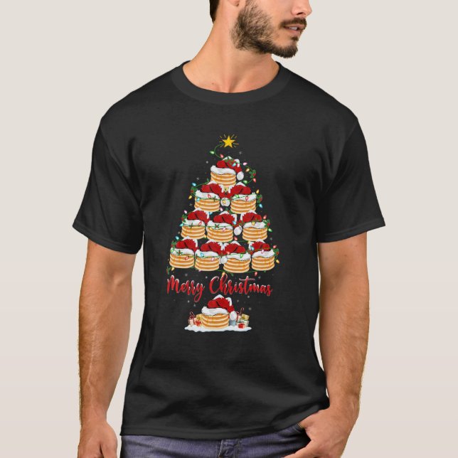 Pancake Lover Xmas Matching Santa Pancake Christma T-Shirt (Vorderseite)