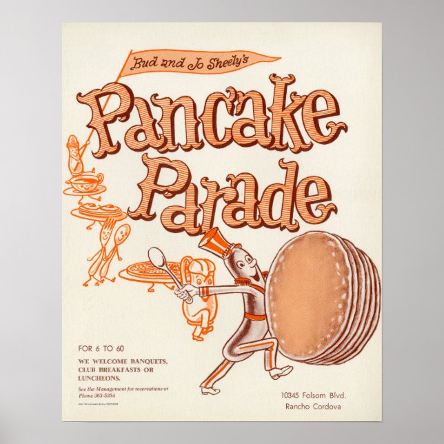Pancake Parade Menu Poster (Vorne)