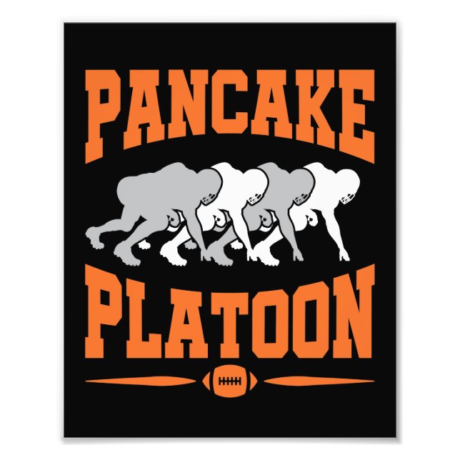 Pancake Platoon Football Offensive Line Lineman Fotodruck (Vorne)