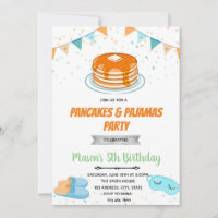 Pancake Pyjamas Junge Einladung
