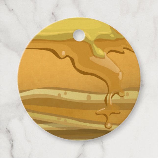 Pancake und Ahornsirup niedlich Geschenkanhänger (Vorderseite)