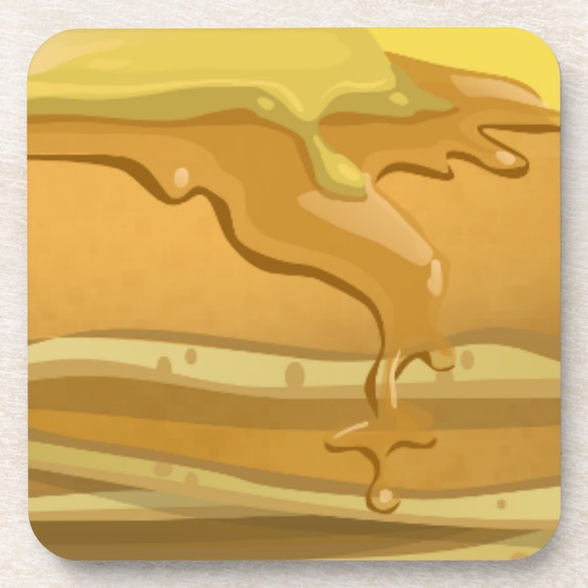 Pancake und Ahornsirup niedlich Getränkeuntersetzer (Vorderseite)