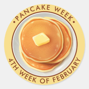 Pancake Week Runder Aufkleber