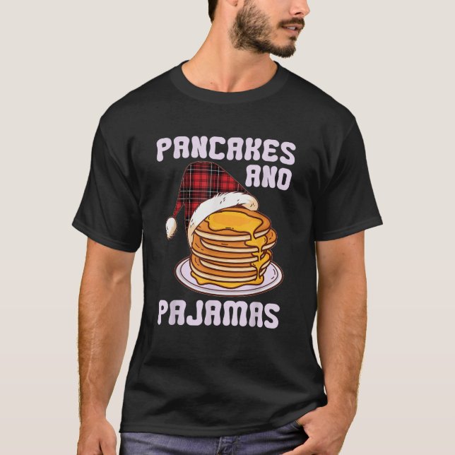 Pancakes And Pajamas Christmas Hat Buffalo Red Pla T-Shirt (Vorderseite)
