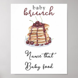 Pancakes Baby Dusche Name dieses Baby-Food-Spiel Poster