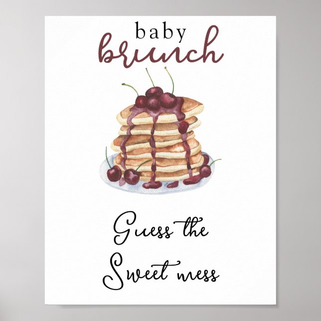 Pancakes Baby Dusche Raten Sie das süße Chaos Poster (Vorne)