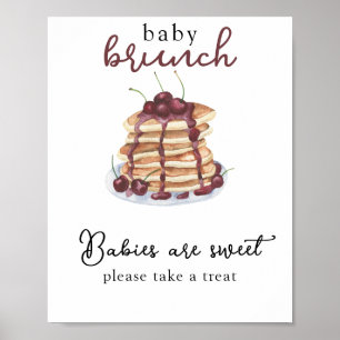 Pancakes Babydusche Babys sind süß Poster